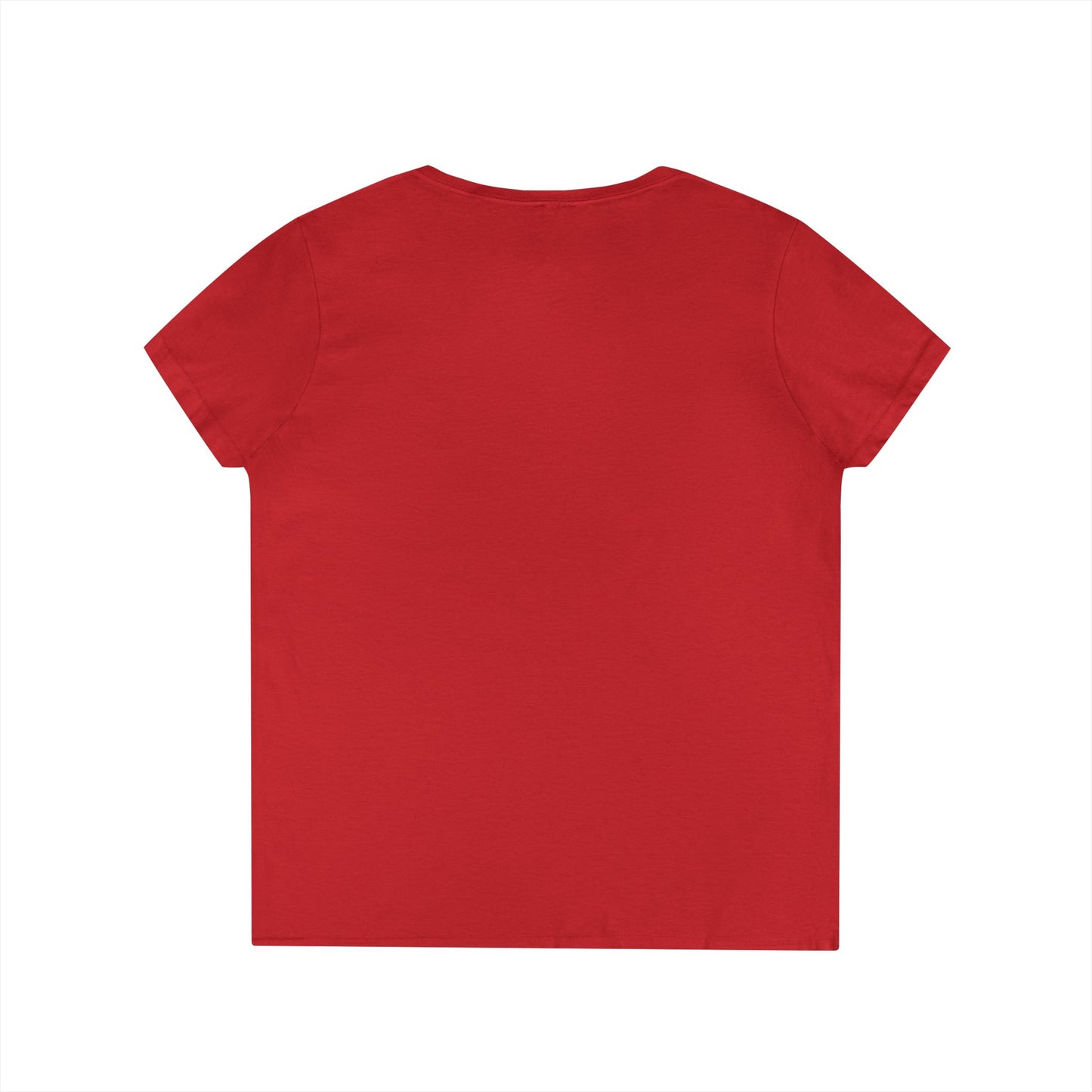 Eccentric Trendz Ladies' V-Neck Minimal Blue Ghost Graphic Tee