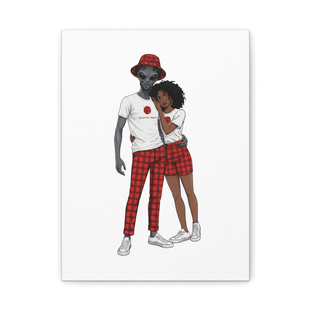 Eccentric Trendz Red Modern Minimalistic Dapper D & Nova Wall Art