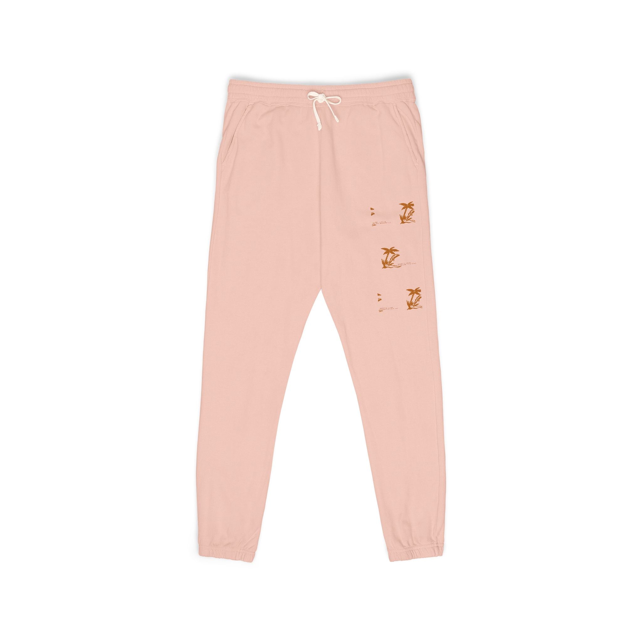ECCENTRIC TRENDZ Minimal Floral Side Print Fleece Joggers