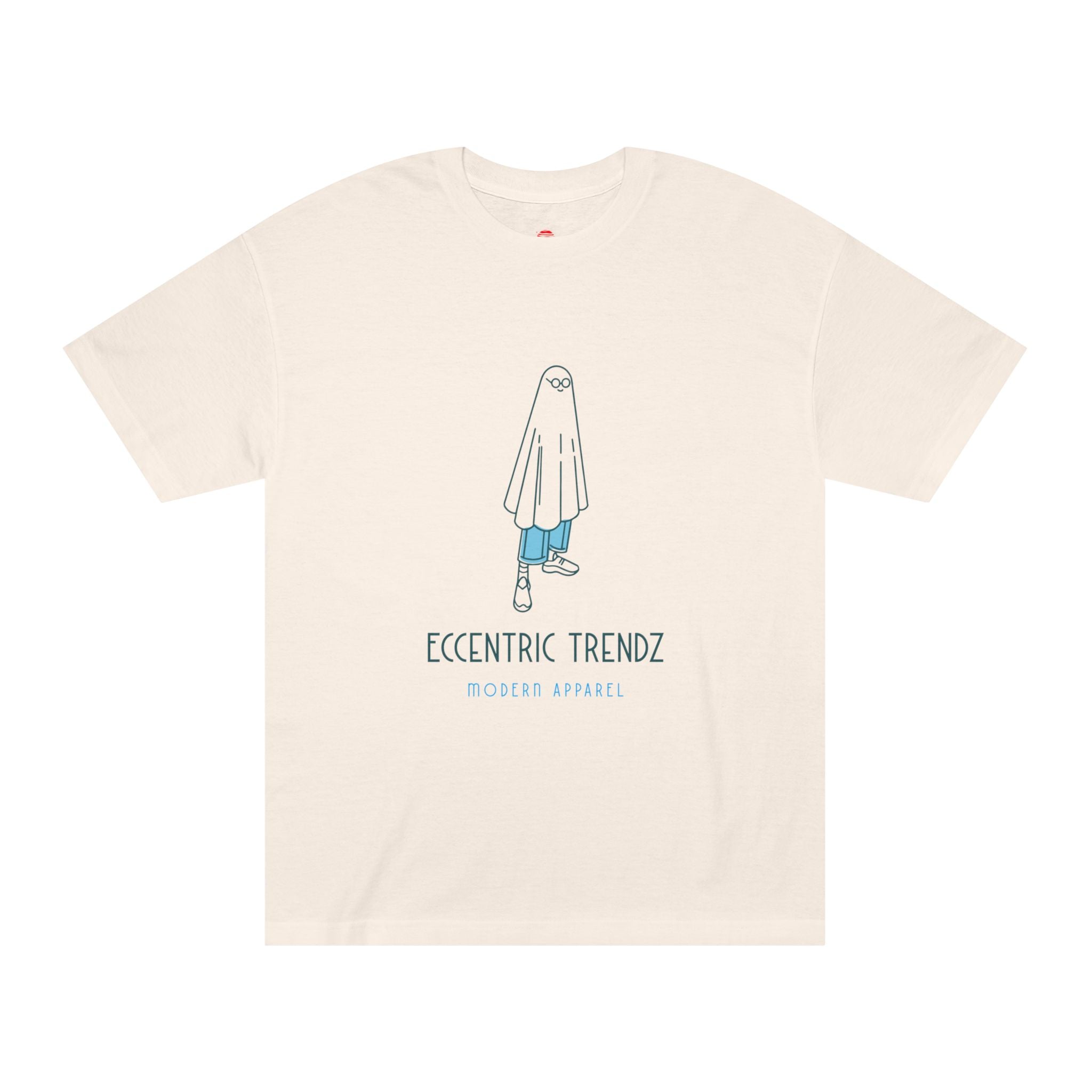 Graphic Tee — 'Eccentric Trendz' Ghost Illustration Shirt