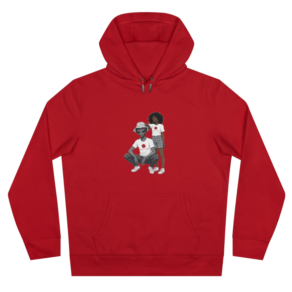 Eccentric Trendz Minimalist Dapper D & Nova Chill Design Graphic Hoodie