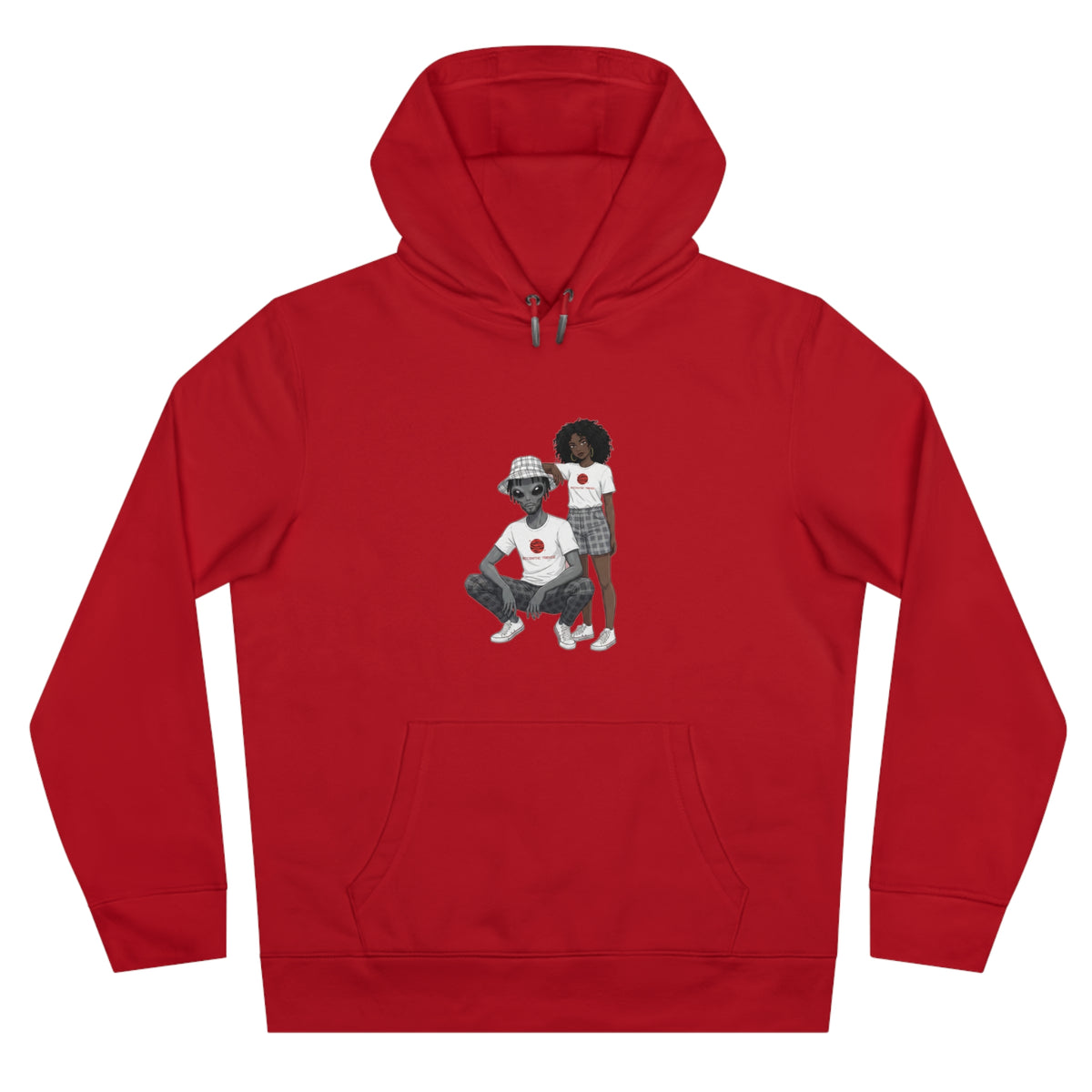 Eccentric Trendz Minimalist Dapper D & Nova Chill Design Graphic Hoodie