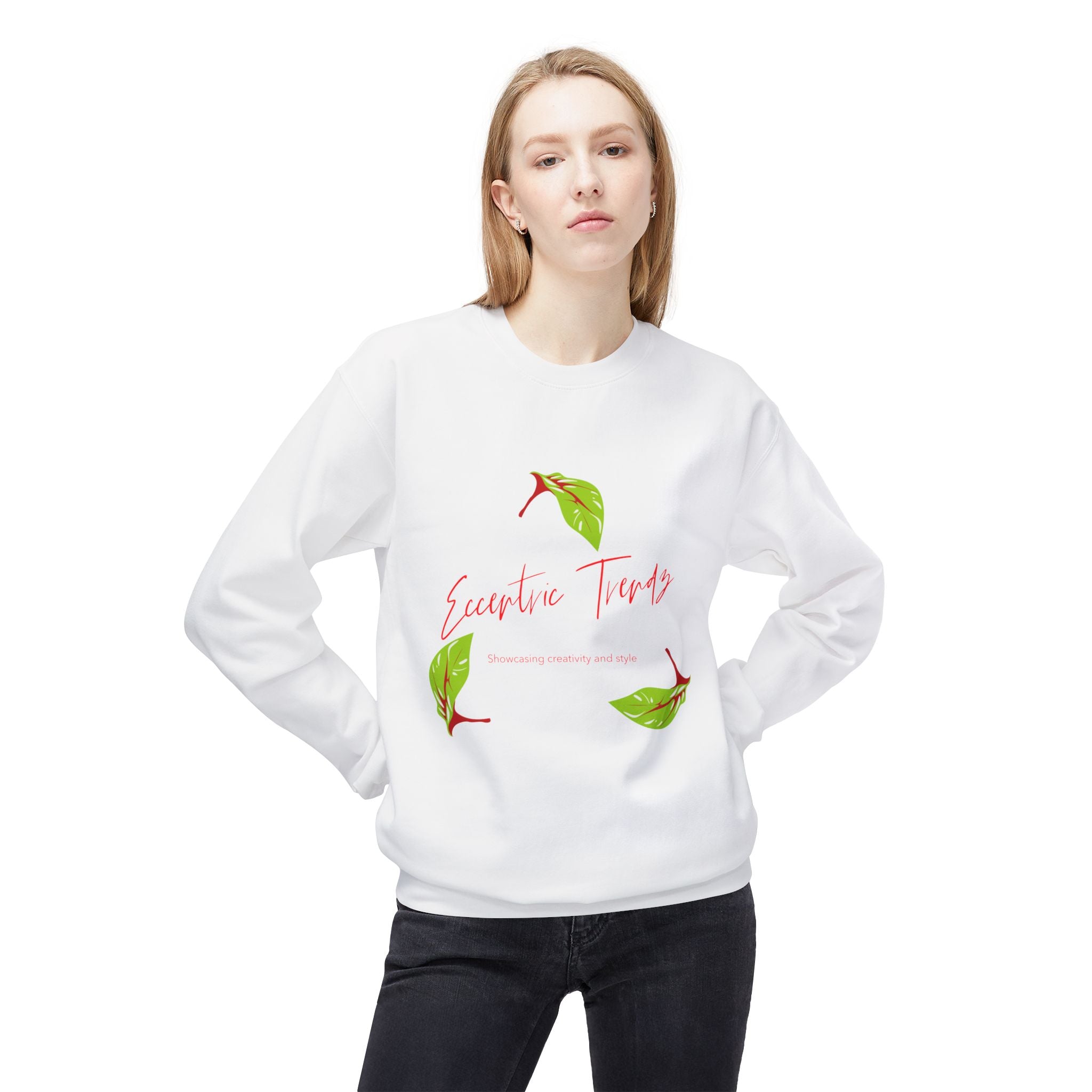 Eccentric Trendz Floral Graphic Crewneck Sweatshirt