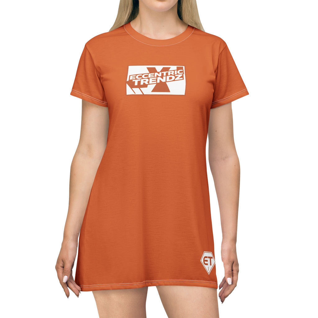ECCENTRIC TRENDZ NOVA'S MINIMALISTIC DRESS (BURNTORANGE)