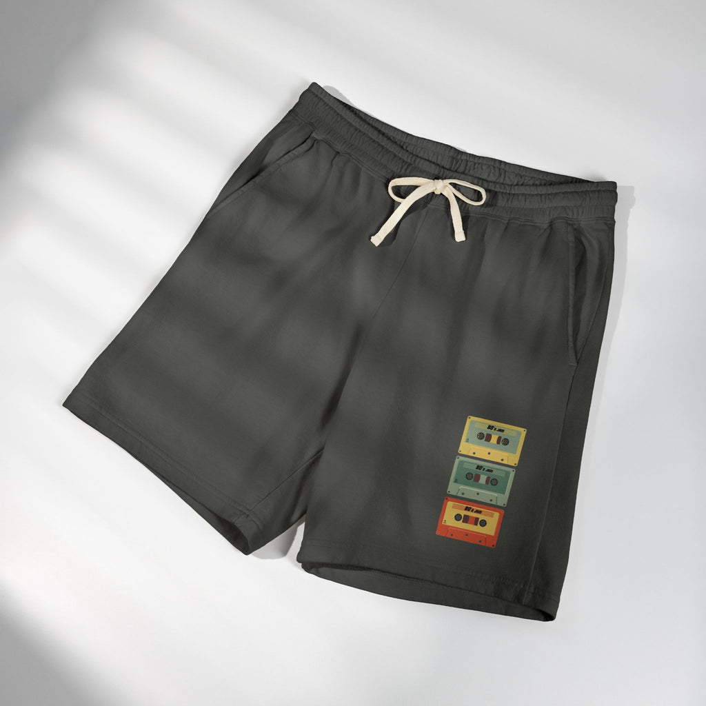 Eccentric Trendz Retro Cassette Tape Fleece Shorts