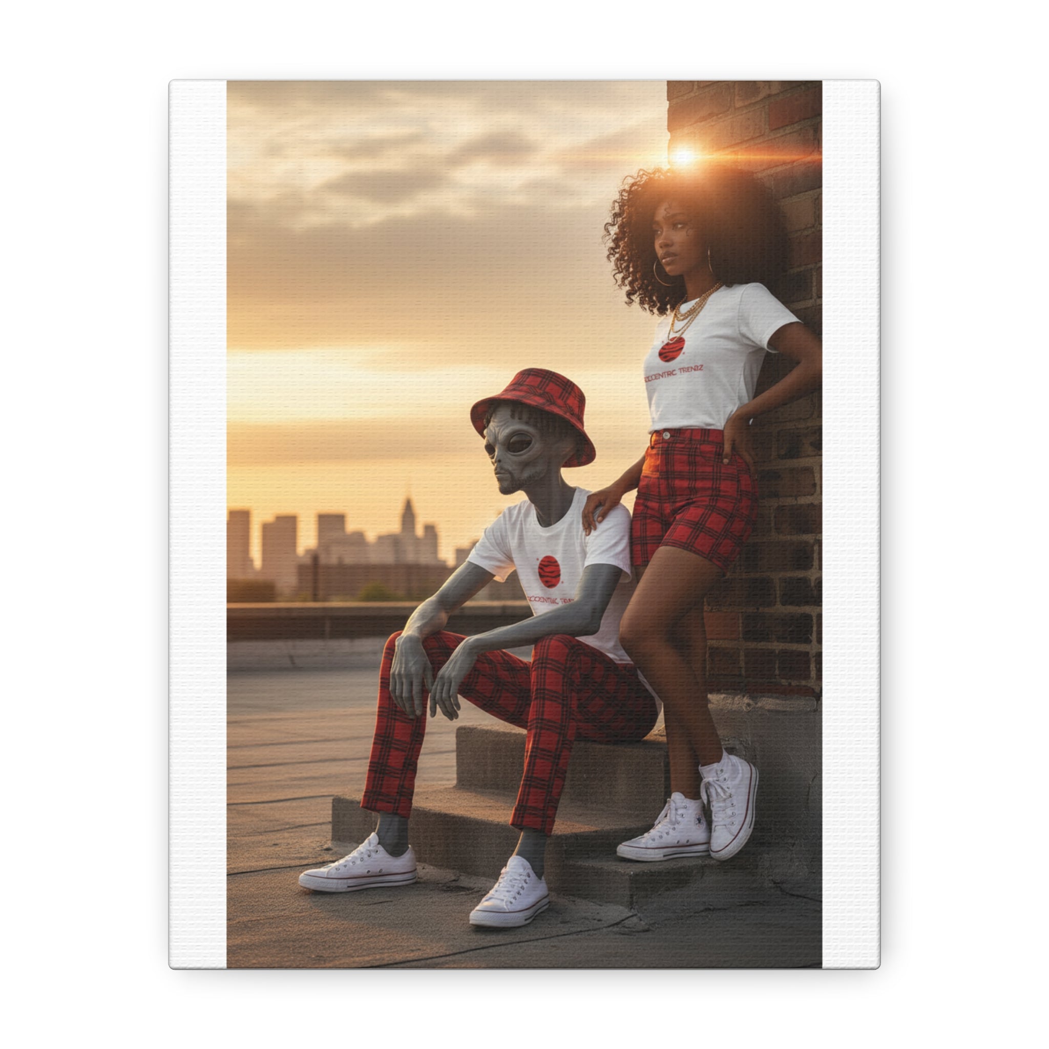 Eccentric Trendz Modern Minimal Dapper D & Nova Wall Art