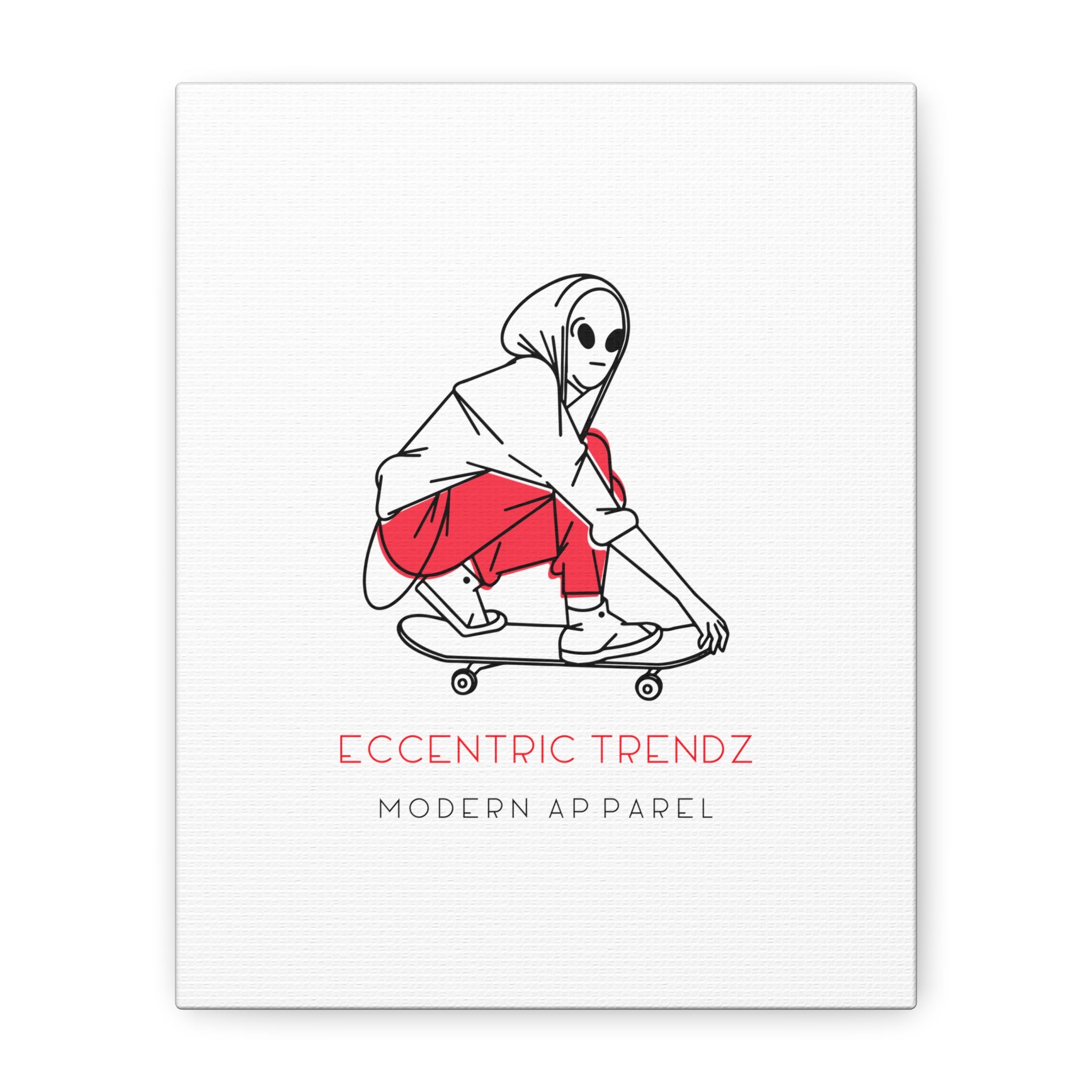 Eccentric Trendz" Modern Apparel Alien Skater Wall Art