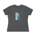 Eccentric Trendz Ladies' V-Neck Minimal Light Blue "CHIC" Graphic Tee