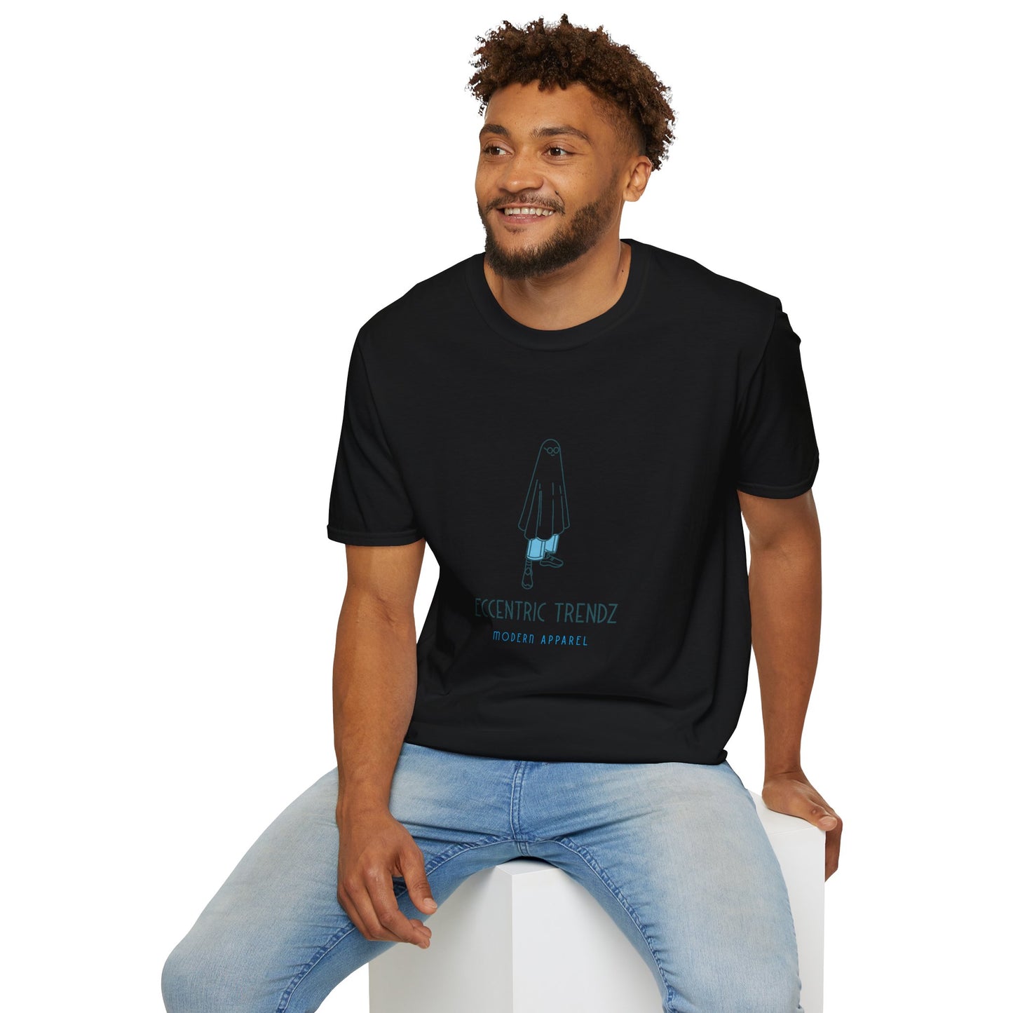 Eccentric Trendz Nerdy Ghost Costume T-Shirt Minimal Graphic Tee