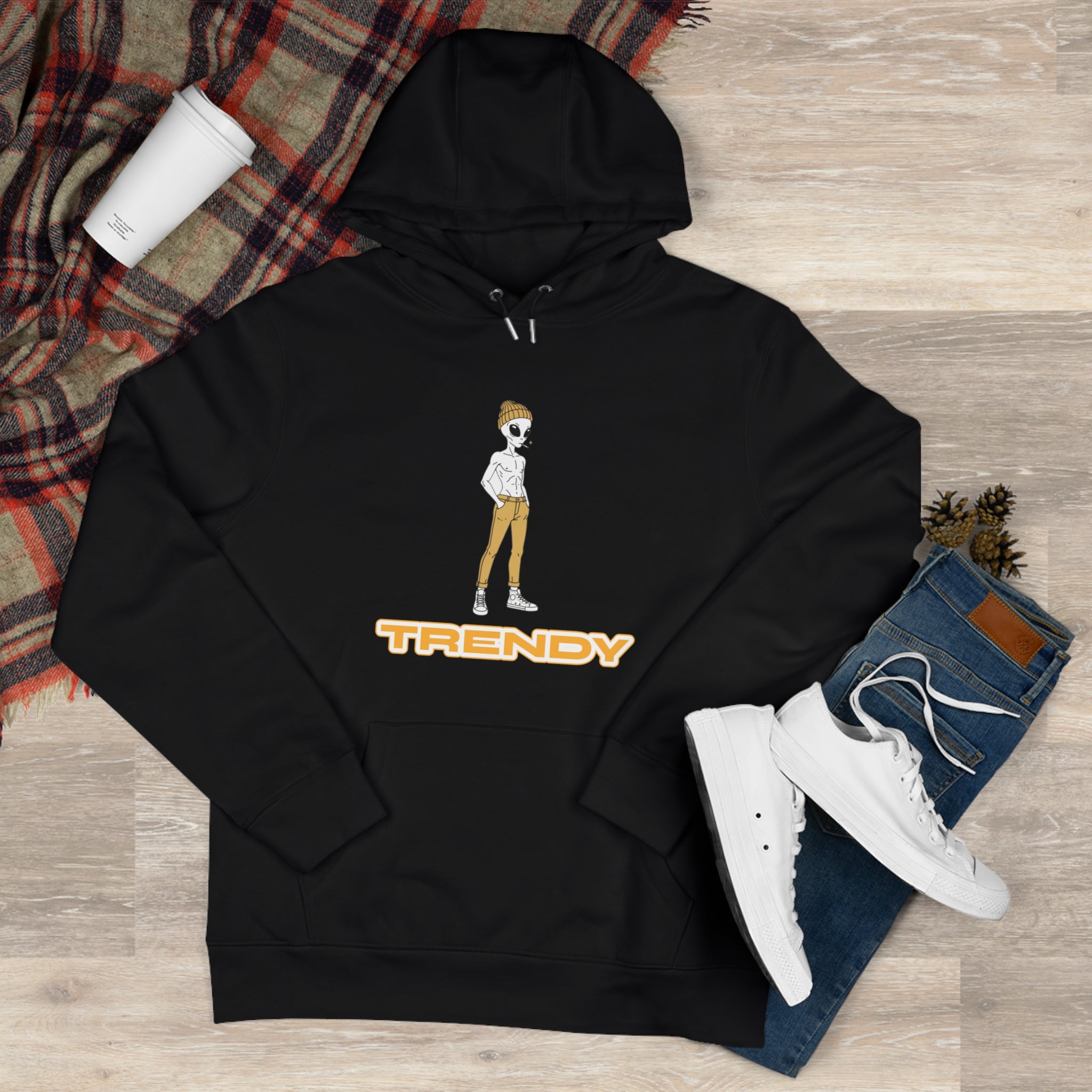 Eccentric Trendz Vibrant Minimalist Trendy the Alien Hoodie