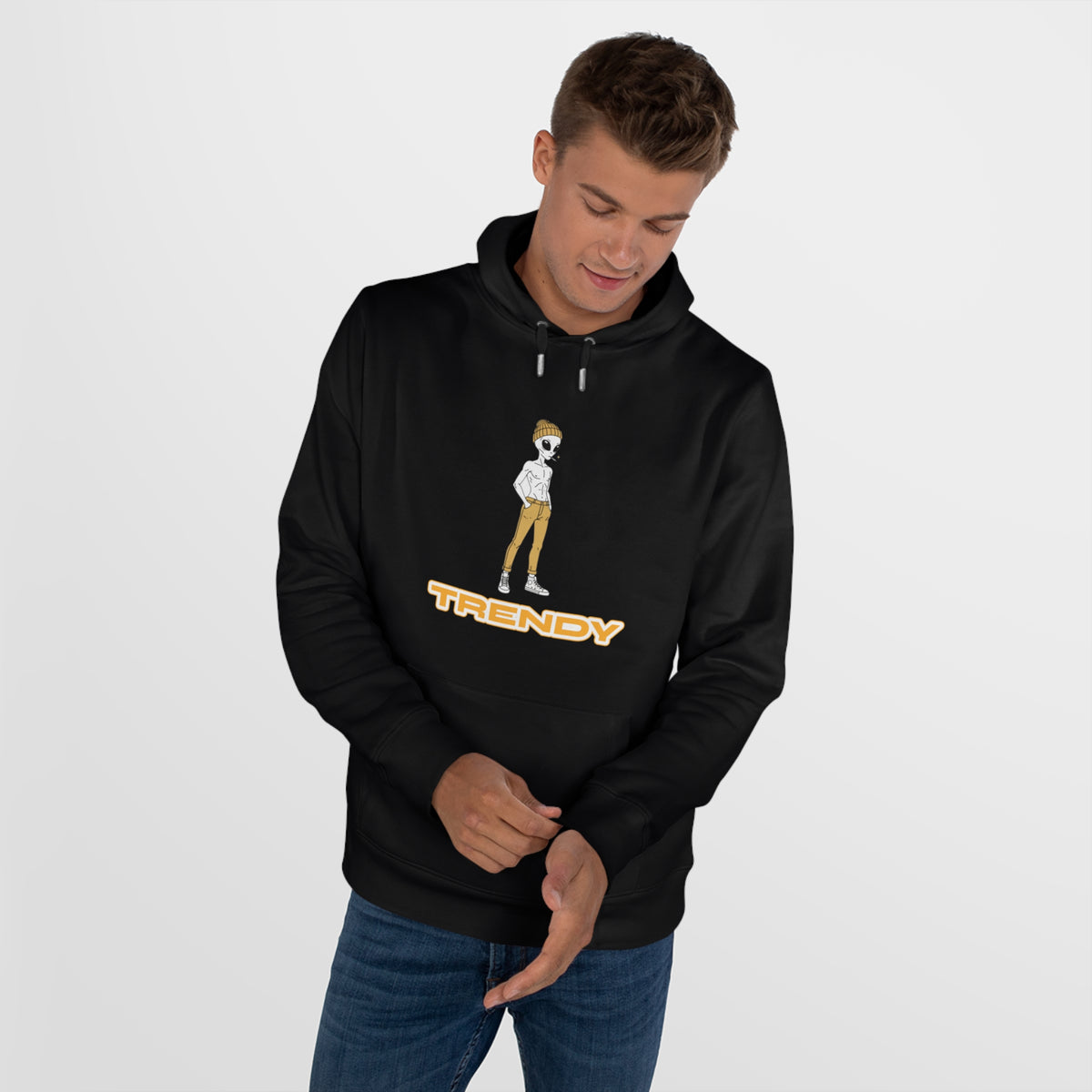 Eccentric Trendz Vibrant Minimalist Trendy the Alien Hoodie