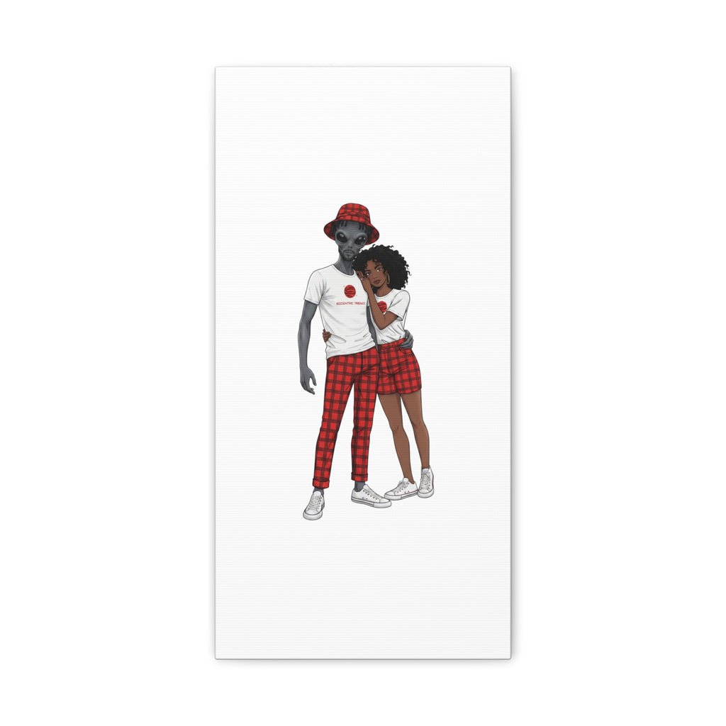 Eccentric Trendz Red Modern Minimalistic Dapper D & Nova Wall Art