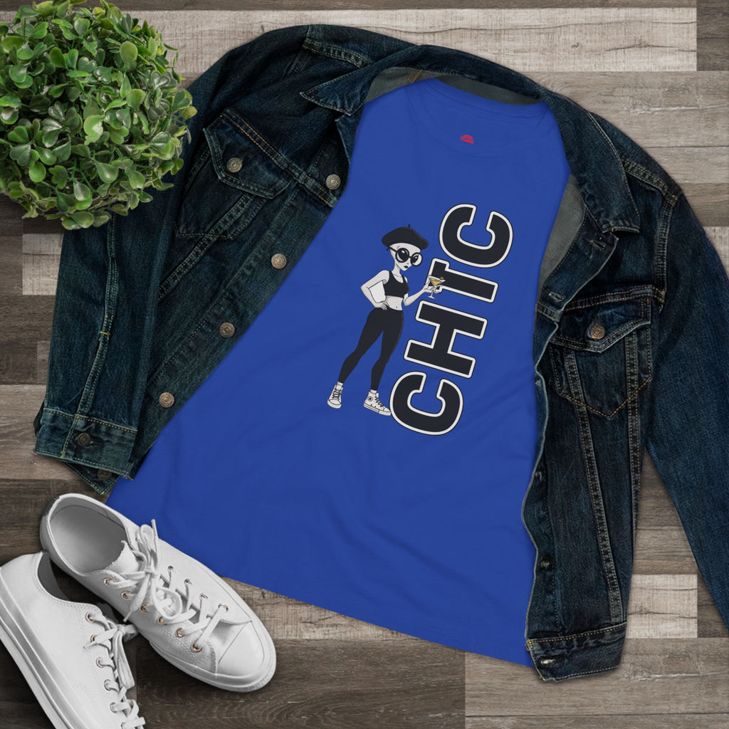 Eccentric Trendz Ladies' V-Neck CHIC GRAPHIC TEE