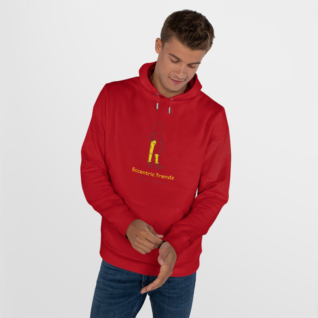 Eccentric Trendz Vibrant Minimalist Ghost Alien Hoodie (Yellow)
