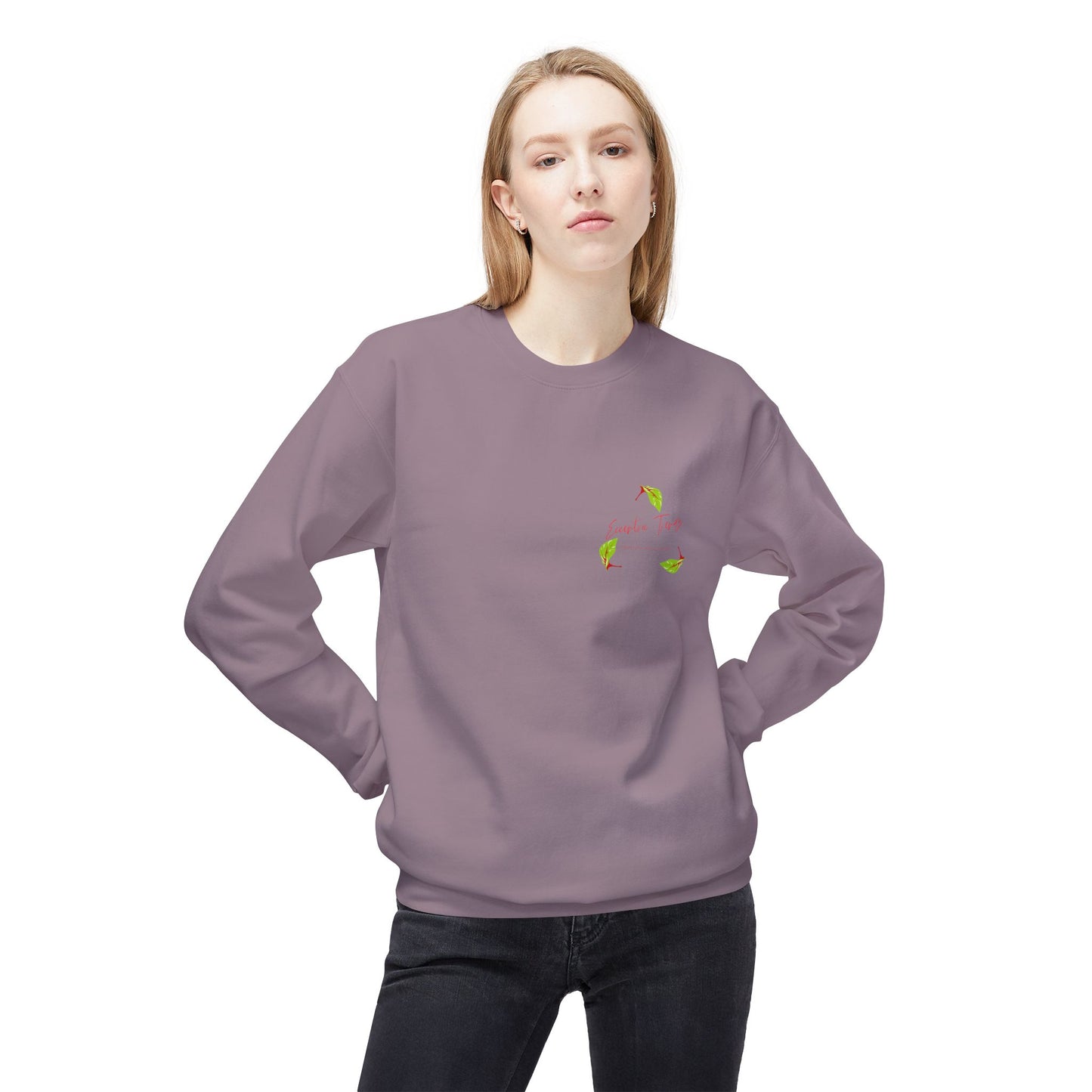 Eccentric Trendz Serotonin Floral Graphic Crewneck Sweatshirt