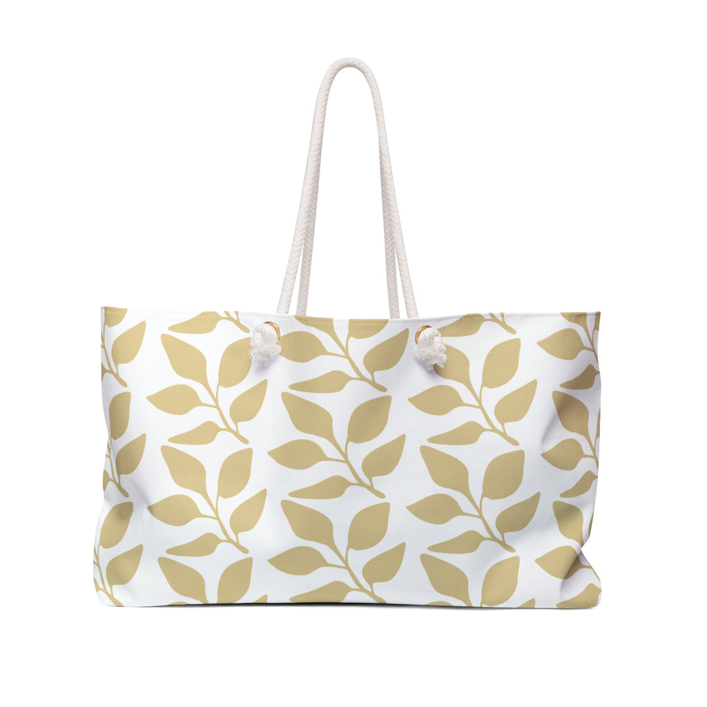 Eccentric Trendz Golden Leaf Floral Weekender Travel Bag