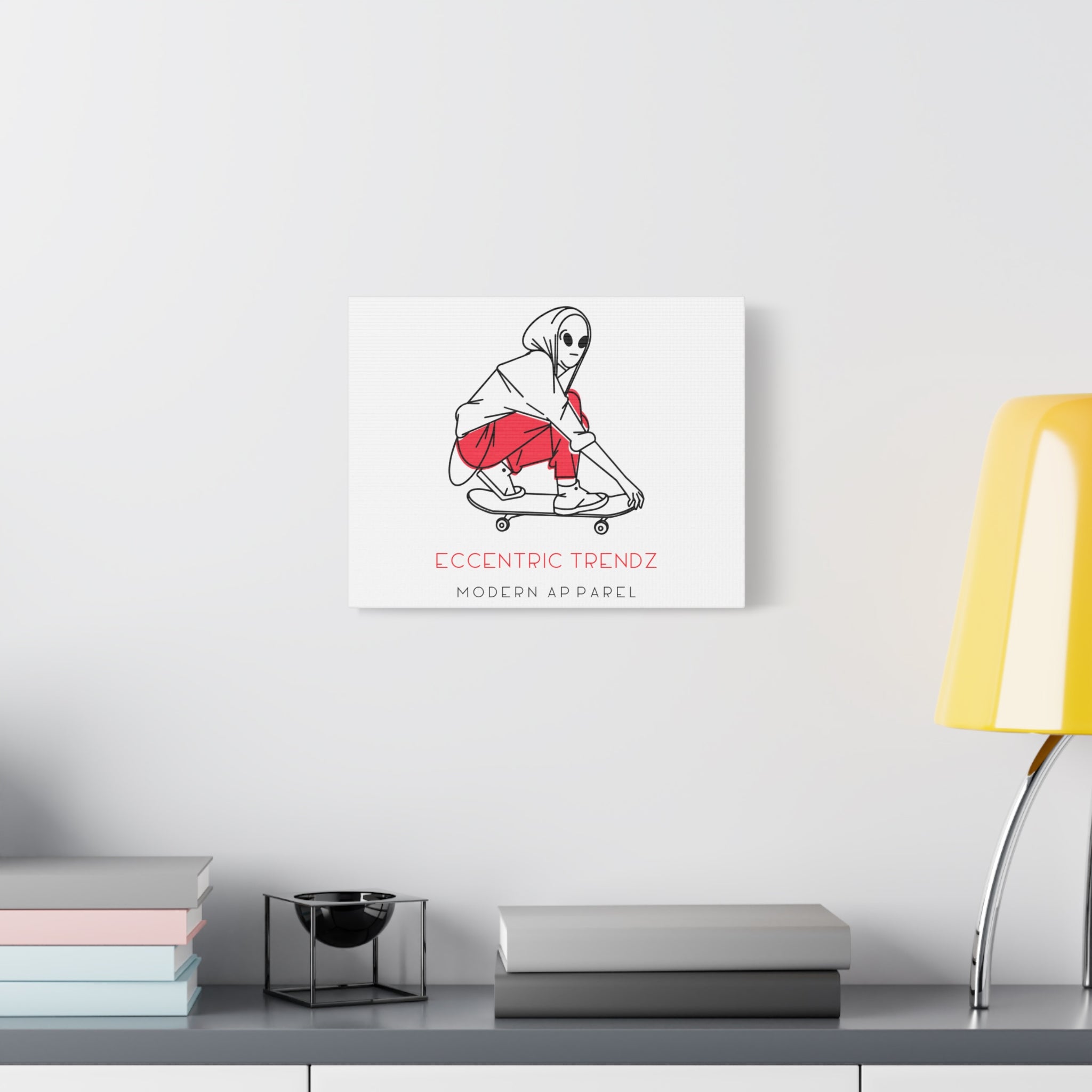 Eccentric Trendz" Modern Apparel Alien Skater Wall Art