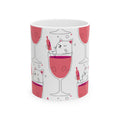 Eccentric Trendz Wine Cat Ceramic Mug - (Caturday)