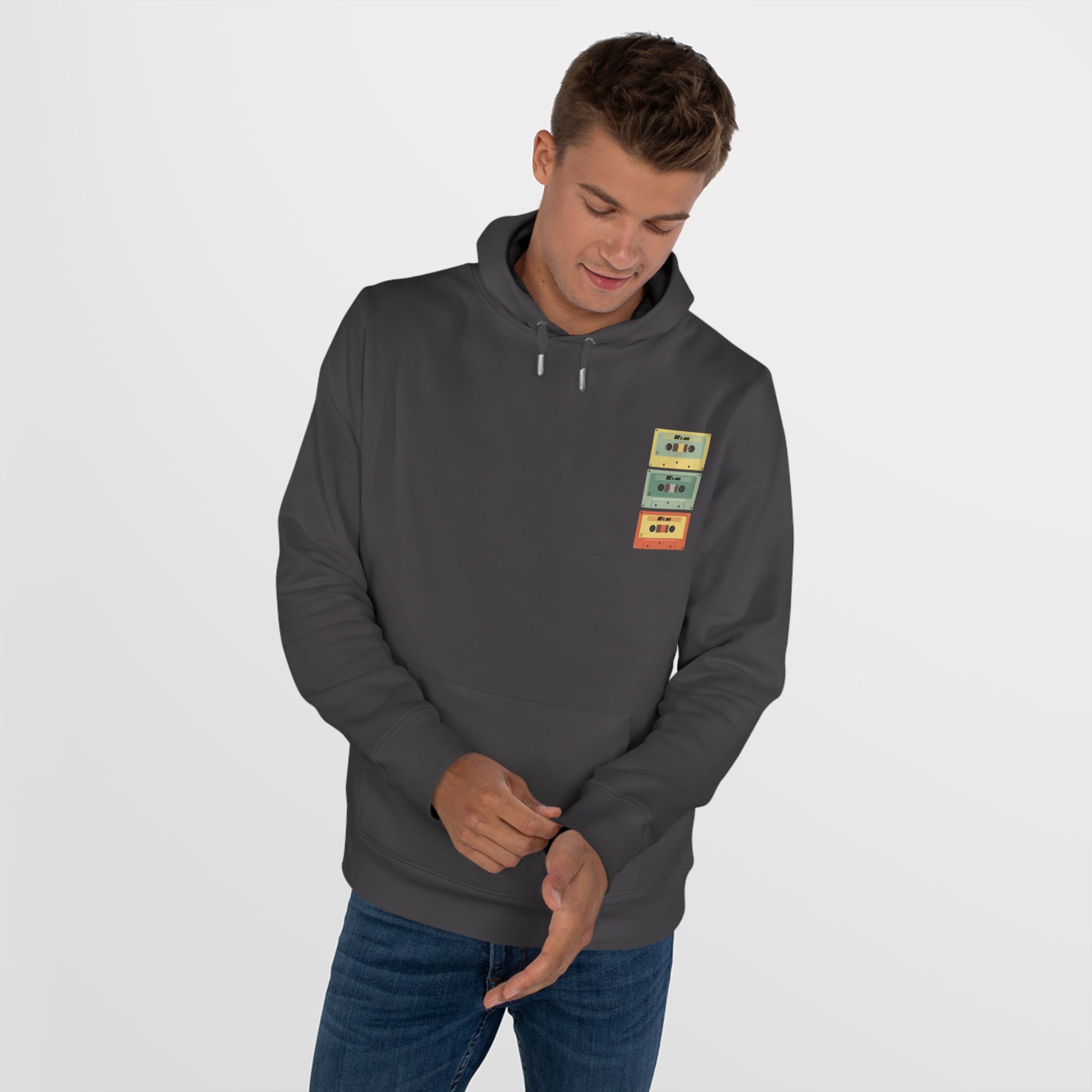 Eccentric Trendz Vibrant Vintage Retro Cassette Tape Hoodie