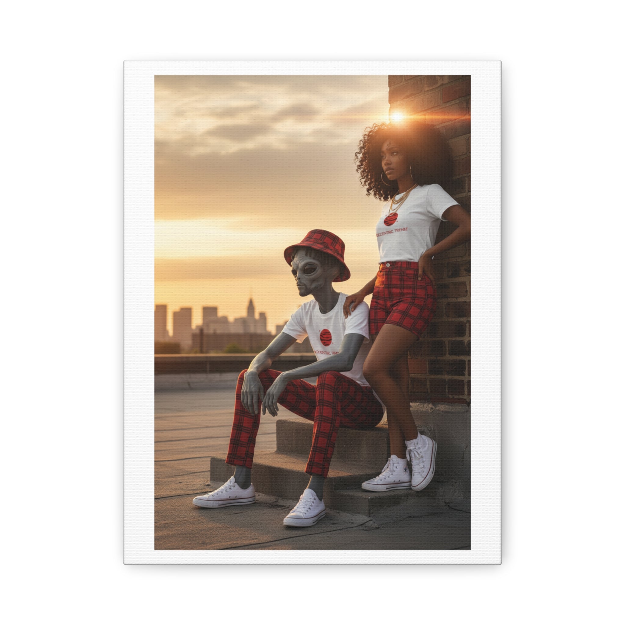 Eccentric Trendz Modern Minimal Dapper D & Nova Wall Art