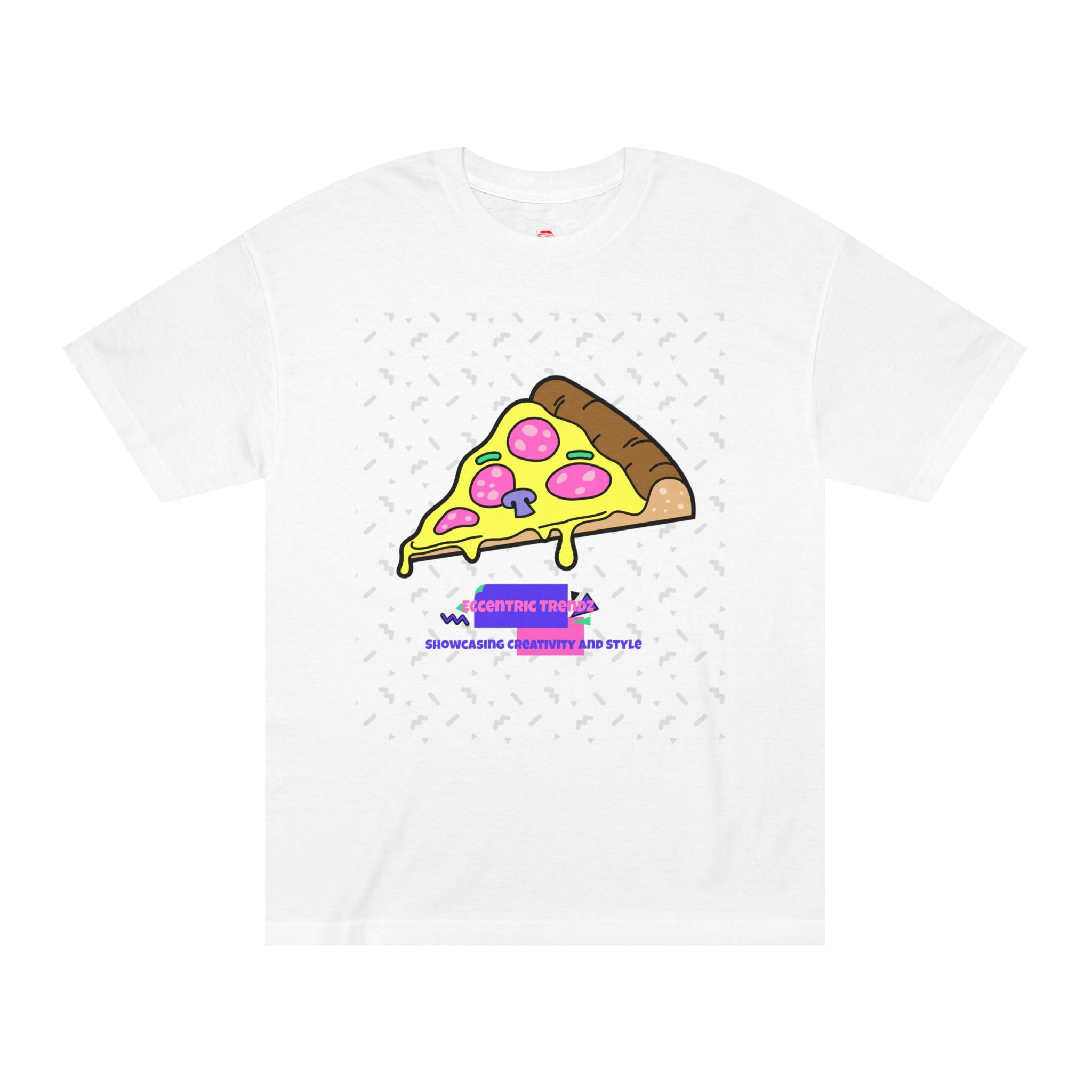 Eccentric Trendz Retro Pixel Pizza Graphic T-Shirt