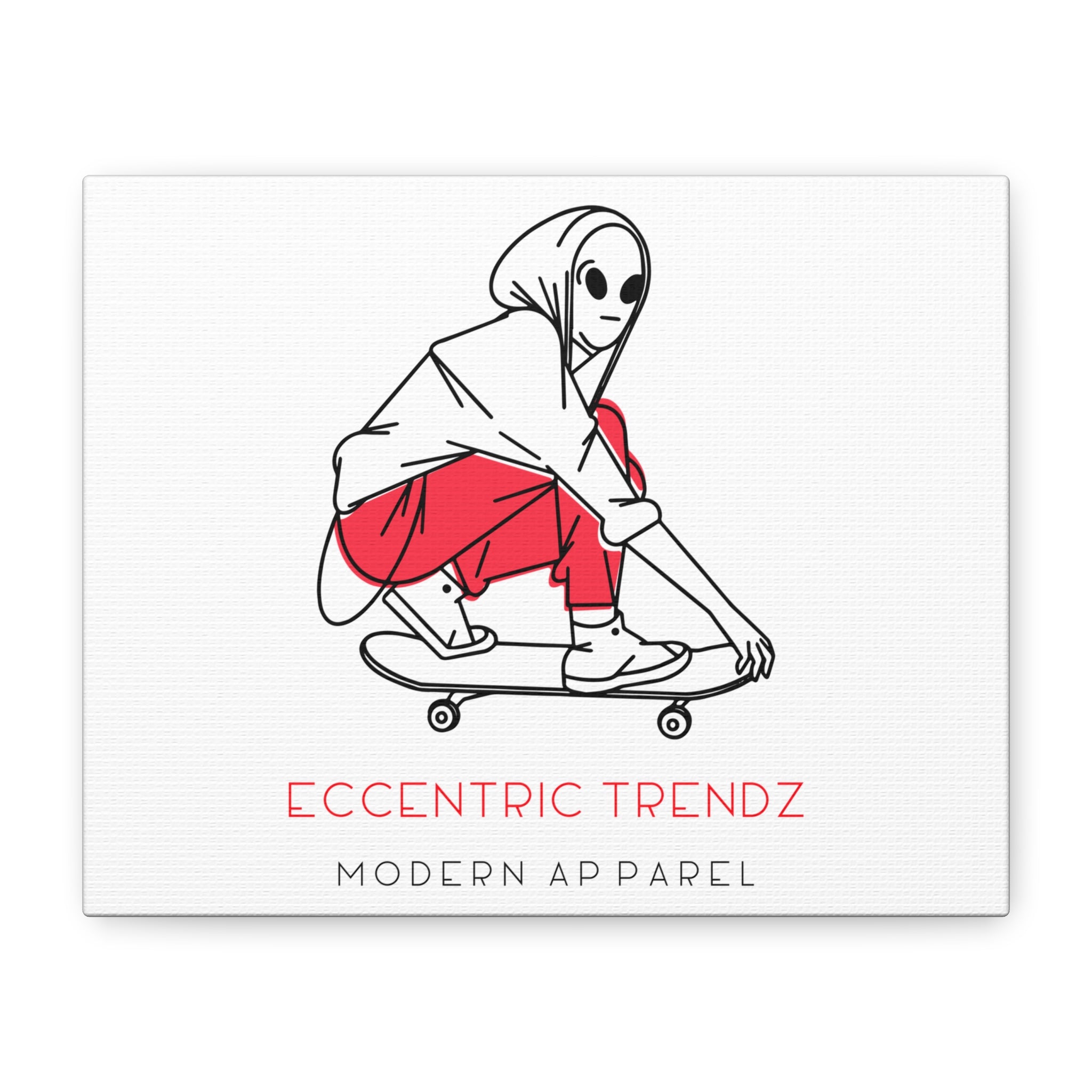 Eccentric Trendz" Modern Apparel Alien Skater Wall Art