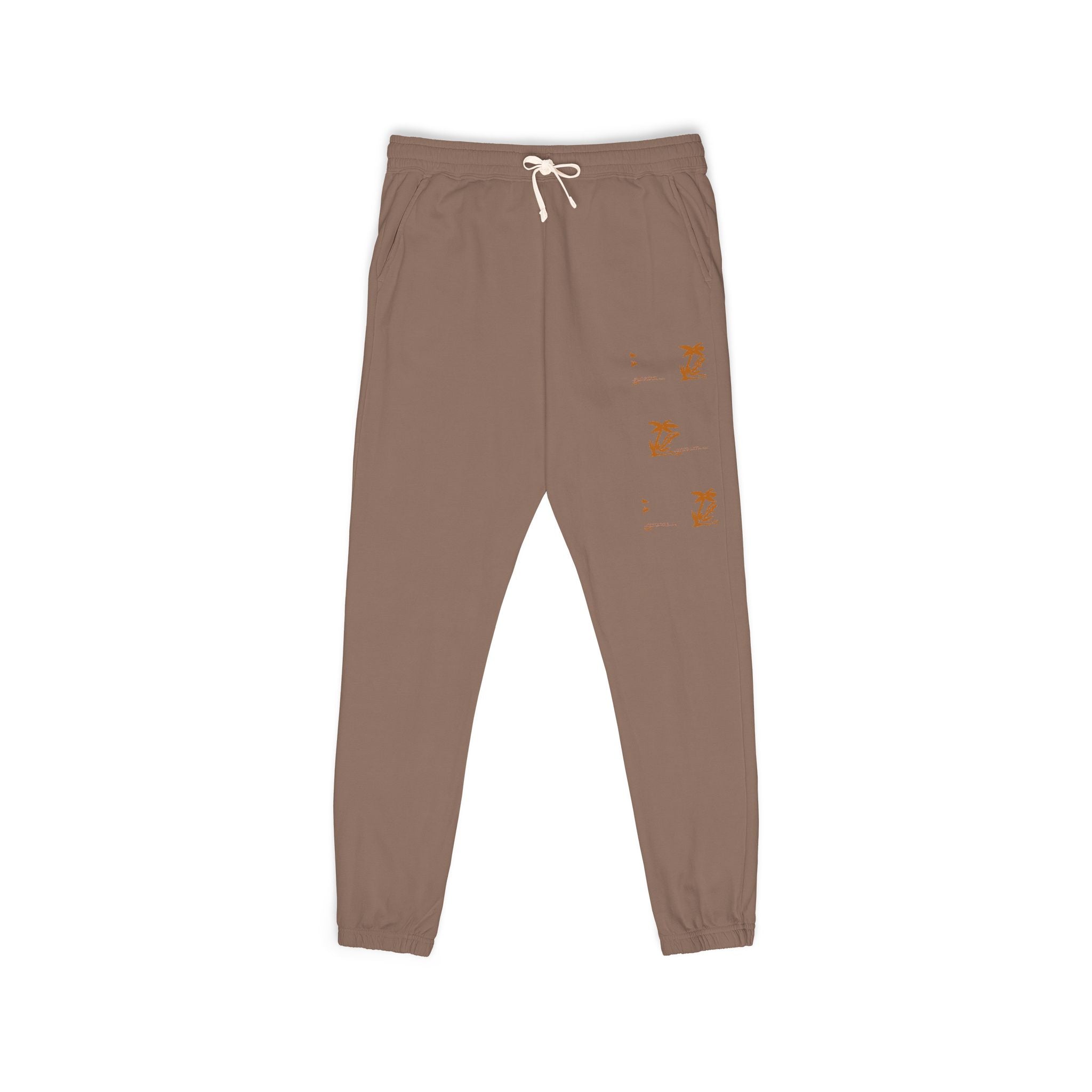 ECCENTRIC TRENDZ Minimal Floral Side Print Fleece Joggers