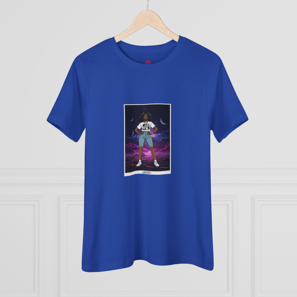 Eccentric Trendz Ladies' V-Neck Minimal NOVA Graphic Tee
