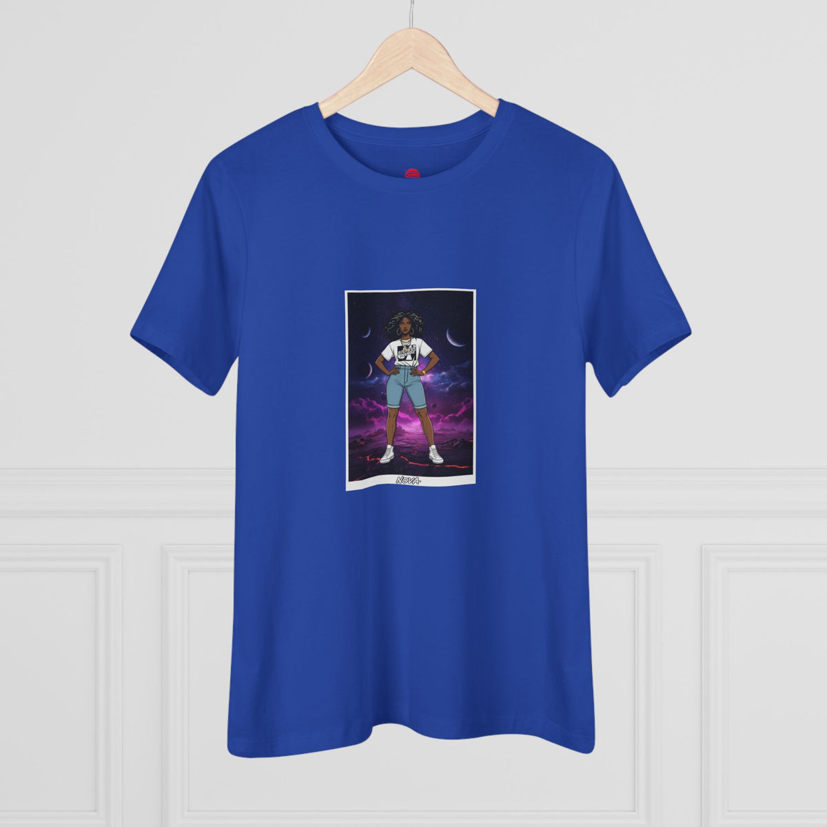 Eccentric Trendz Ladies' V-Neck Minimal NOVA Graphic Tee