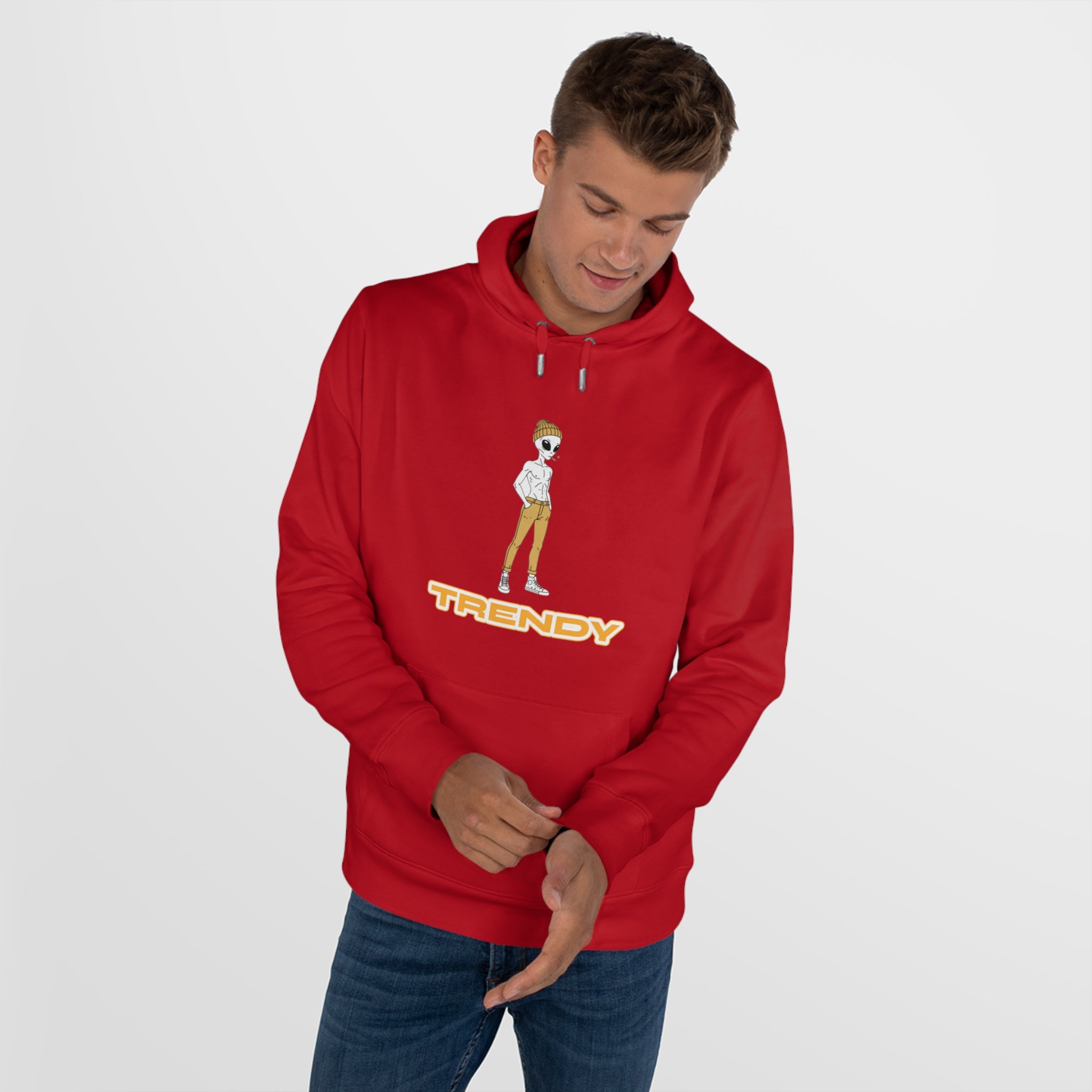 Eccentric Trendz Vibrant Minimalist Trendy the Alien Hoodie