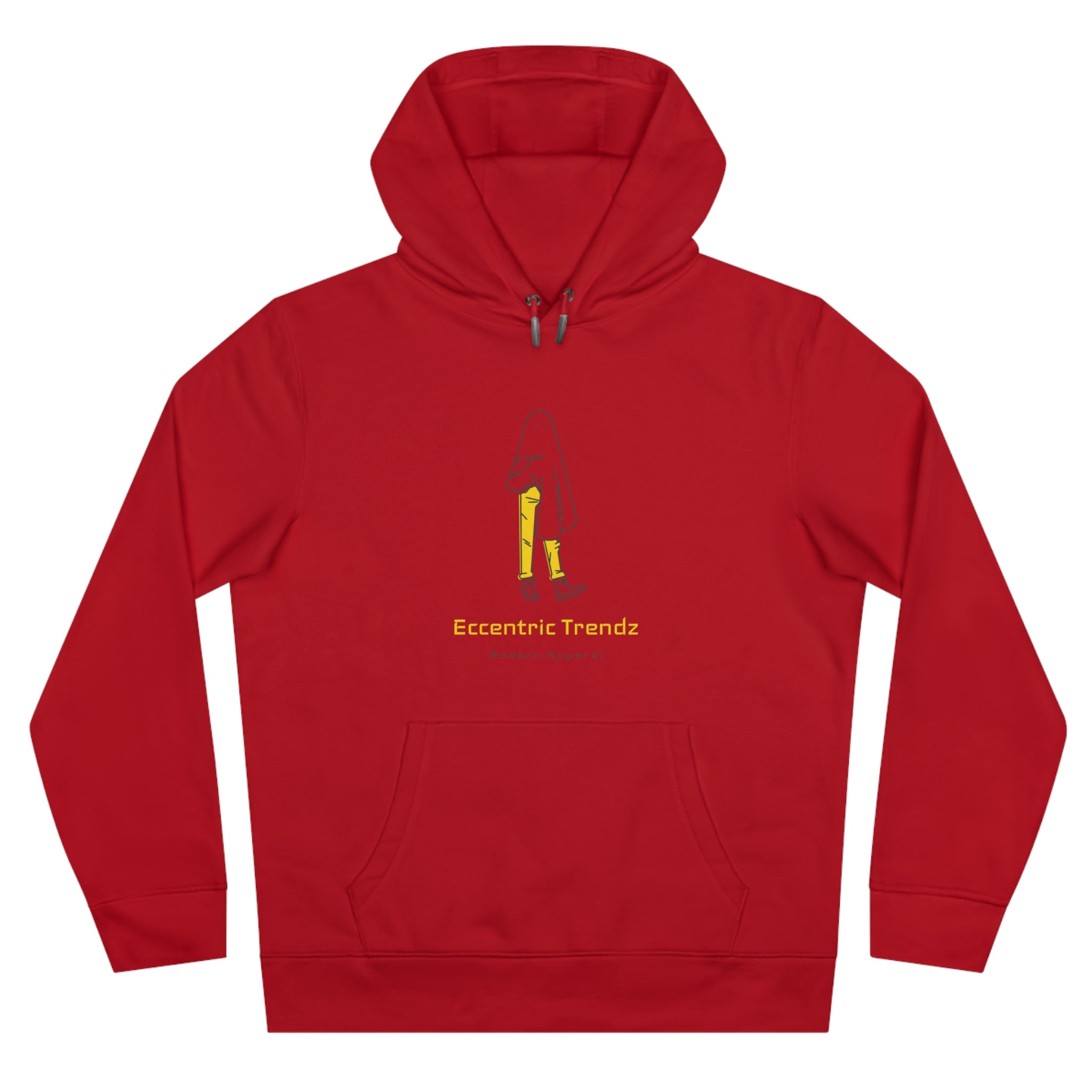 Eccentric Trendz Vibrant Minimalist Ghost Alien Hoodie (Yellow)