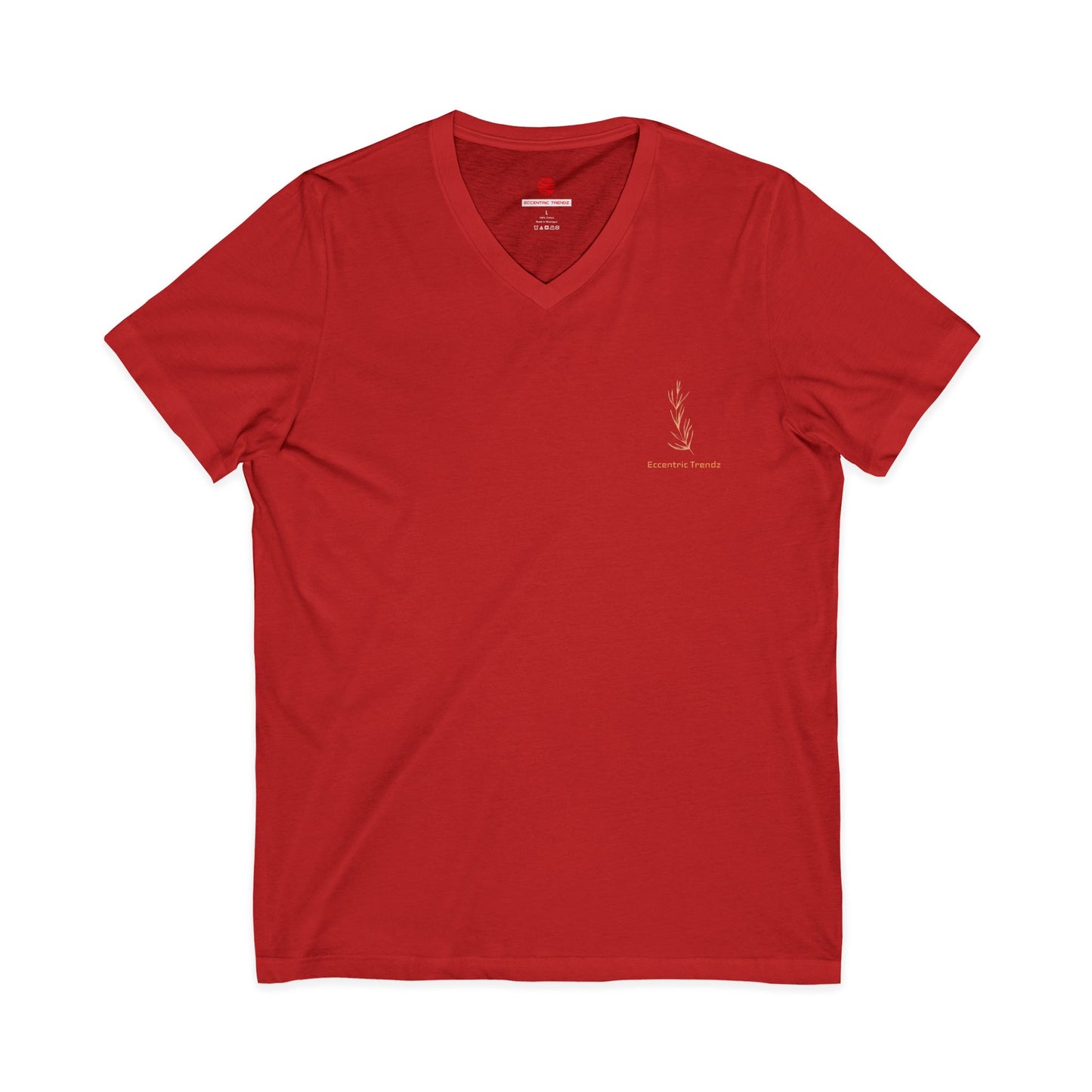 Eccentric Trendz Leaf V-Neck Tee — Stylish Soft Cotton